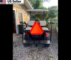 Slow Moving Vehicle Sign, Farm Triangle Safety 14×16 inches, Orange