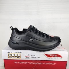 11 WOMEN – SKECHERS Arch Fit 2.0 SR Rosraine – Slip Resistant / EH – WORK -Black