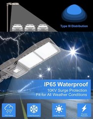 400 Watt LED Shoebox Parking Lot Light Commercial Outdoor Tennis Courts Lighting