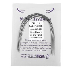 Dental Ortho Niti Natural Form Elastic Rectangular Arch Wires 17*25 Upper Lower