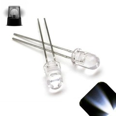 10 x LED 5mm Cool White Fast Flashing Blinking Strobe Ultra Bright LEDs 2Hz Mod