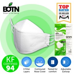 2 PACK BOTN KF94 WHITE Protective Face Mask Adult Made in Korea KFDA Approved