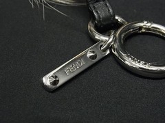 FENDI Bag Bug’s Monster Fur Keychain Keyring Charm Beige X Multicolor Fm3138