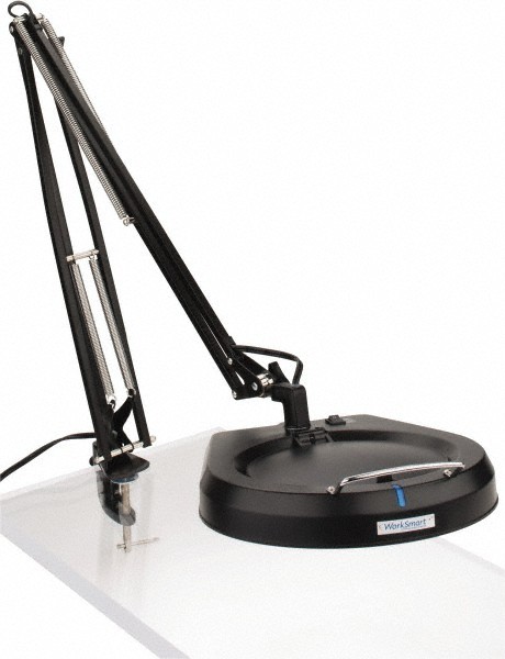 WorkSmart Task Light Fluorescent, 50″ Reach, Swing Arm, Clamp-On, Black LTS131AE