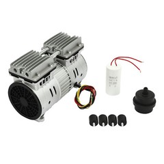 110V High Pressure Oilless Piston Compressor Vacuum Pump Double-Cylinder 550W