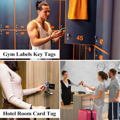 1-50 Number Tags, Plastic ID Number Hang Tags with Hole, Engraved Round Numbered
