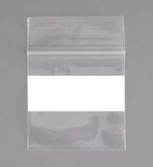 500/PCS White Block 3″x5″ Clear Reclosable Seal Bag Plastic Zip Lock Bags 2Mil