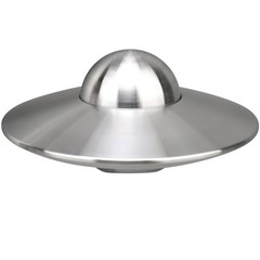 UFO Fidget Spinner Toy for Kids Adults, Alloy Metal 0.5 inches, Silver