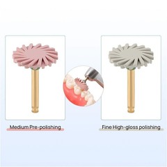 4 Pcs/Pack Dental Composite Polishing Wheel Silicone Diamond 135°C Autoclavable