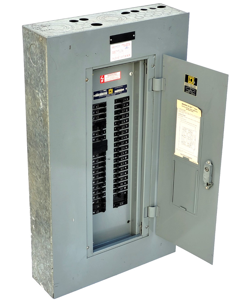 Square D NQOB 225A 120V 3P 4W 42Ct. Main Lug Panel w/ 20A Branch Breakers