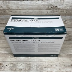 1 Box Medline Signature Touch LATEX Surgical Gloves Size: 6 MSG8960 *See Dates*
