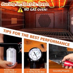 Powder Coating Gun System for Metal, Hotcoat Powder Coating Kit, Dual Voltage 15