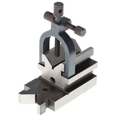 Angle V-Block Hardened Steel 3-1/2″ x1-7/8″ x1-7/8″ W/ Clamp Set 0.0003