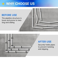1.5″x1.5″ Square Tube Strap Clamp, U shaped Steel Pipe Clamp Bracket, Square …