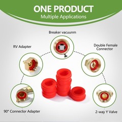 Litorange 50 PCS Outdoor Garden Hose Washer Gasket 50 Pack (1 Size), Red