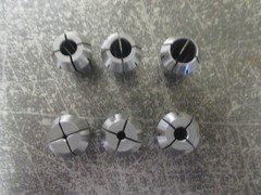 New 6-Piece E-16 Steel 1/16″, 1/8″, 3/16″, 1/4″, 5/16″ & 3/8″ Spring Collet Set