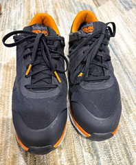Timberland PRO Anti-Fatigue Technology Work Shoes Black/Orange Lace-Up Low Top