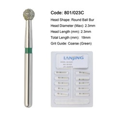 Dental Diamond Burs Round End Taper 330 Pear Barrel Long Surgical Bur High Speed