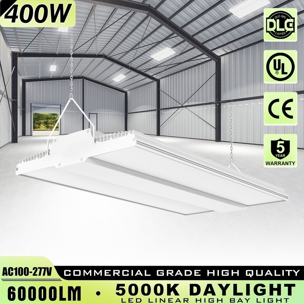 400W LED Linear High Bay Light Commercial Ceiling Fixture 60000LM 5000K 100-277V