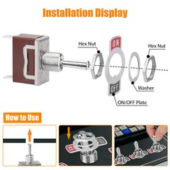 Heavy Duty 20A 125V & 15A 250V Toggle Switch SPST On-Off Amp 2 Terminal Car Boat