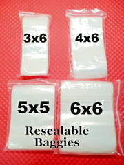 400 Reclosable Storage Bag Variety Pack 3×6 4×6 5×5 6×6 / 2 Mil Seal-Top Baggies