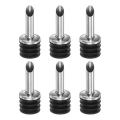 uxcell Stainless Steel Bottle Pourers, 4Pcs Wine & Oil Spouts