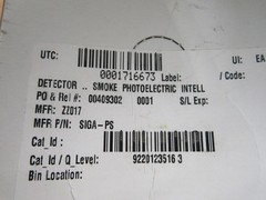 EST SIGA-PS ADT Photoelectric Smoke Detector SIGAPS