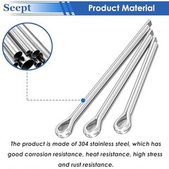 120Pcs Cotter Pins 304 Stainless Steel Cotter Pins Assortment Kit Tractor Pin Us