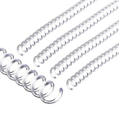 50 Pcs 6mm 1/4″ Spiral Binding Coils Spirals 30 Sheet Capacity Transparent