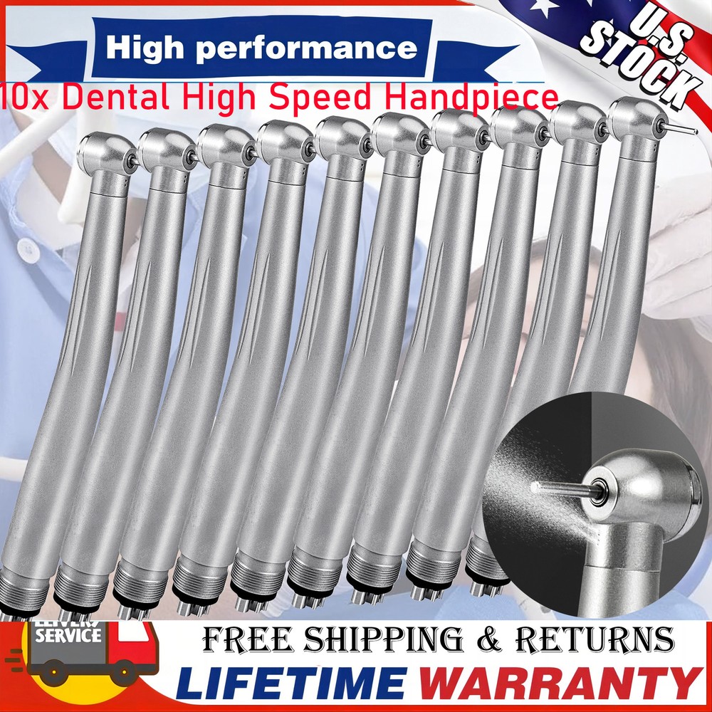 10 eLabPal High Dental Speed Handpiece Push Button 4 Hole Fit NSK Pana Max Style
