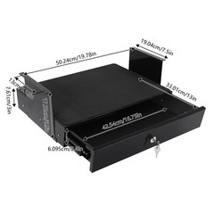 Sliding Under Desk Storage Drawer Pull-out Drawer W/Computer Pad For Stand Desk