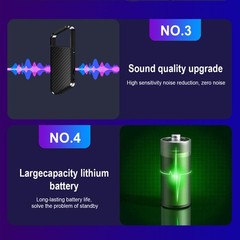 Mini Spy Hidden Audio Recorder Voice Activated Office Listening Device 128GB Su