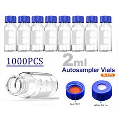 New 2ml Autosampler Vials HPLC Vial 9-425 Amber Vial with Blue Screw Caps US