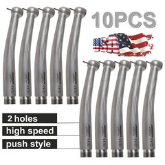 10x Dental High Speed Handpiece Ceramic Cartridage Push 2 Holes Single Spray
