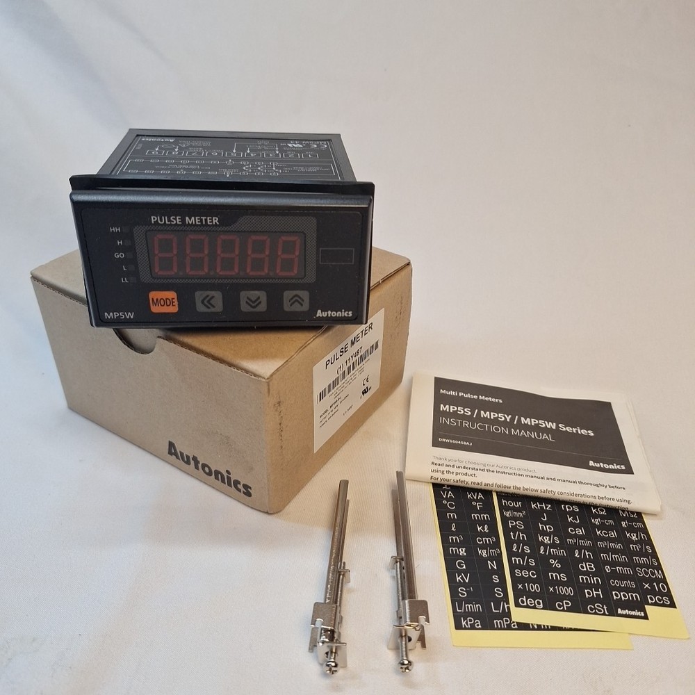 MP5W-44 AUTONICS Panel Tachometer: -19,999 RPM Min RPM, 99,999 RPM Max RPM