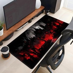 Black Castle Large Mouse Pad Red 31.5L x 15.8W inches, and