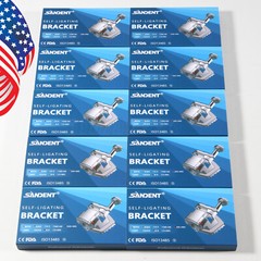 SANDENT Dental Ortho Brackets Brace Self-Ligating Mini Roth 022 Hooks 345
