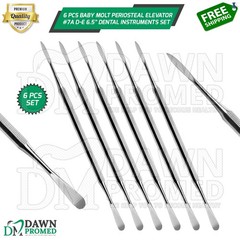 6 Pcs Baby Molt Periosteal Elevator #7A Double Ended 6.5″ Dental Instruments Set
