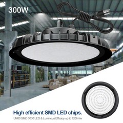 4Pack 300W UFO Led High Bay Light Industrial Commercial Factory Lighting Fixture