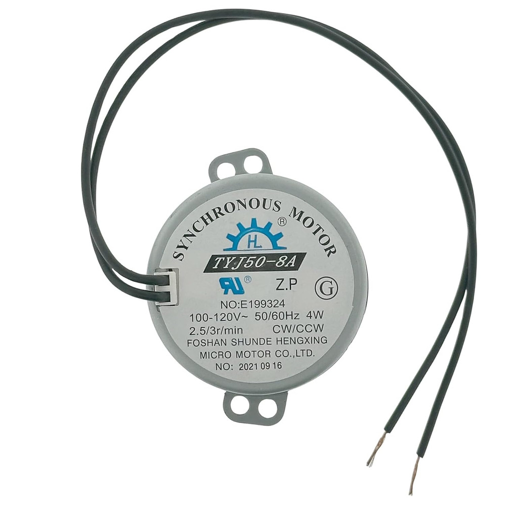 ORIGPARTS TYJ50-8A Synchronous Motor AC 100-120V 50/60Hz 4W 2.5-3Rpm/Min CW/CCW