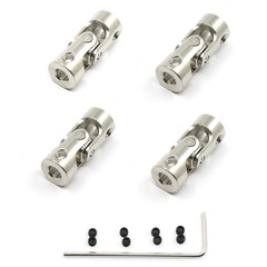 4 Pcs 3mm to 4mm Universal Joint Shaft Coupling with Screws for Motor