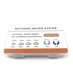 Dental Sectional Matrix Bands with Niti Clamps For Rubber Dam Autoclavable 135°C