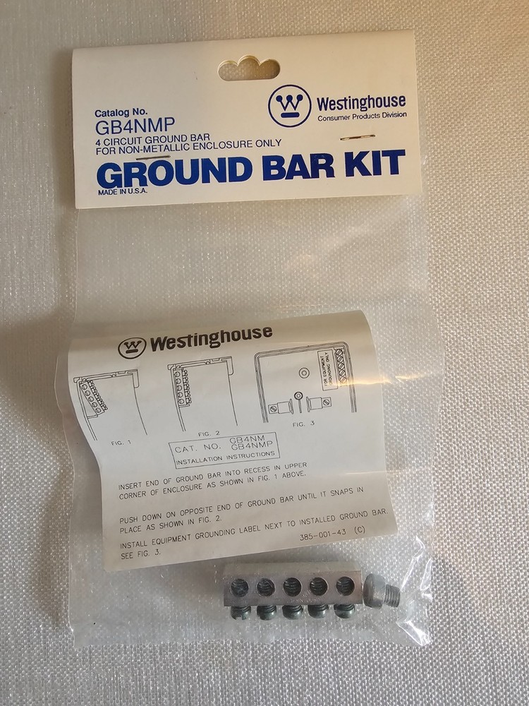 NEW NOS Westinghouse GB4NMP Ground Bar Kit EA