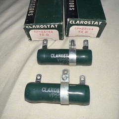 Clarostat Adjustable tubular ceramic resistor 75 Ohms 25 Watt New Box of (2)