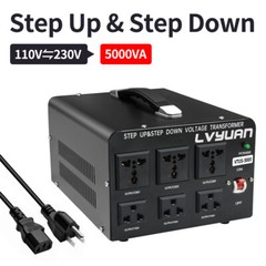 5000W Voltage Transformer Converter Step Up & Down 110V to 220V & 220V to 110V