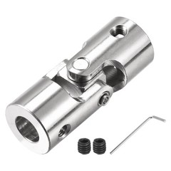 10mm to 12mm ID Rotatable Universal Joint Shaft Coupling L52 x D20 Screws Wrench
