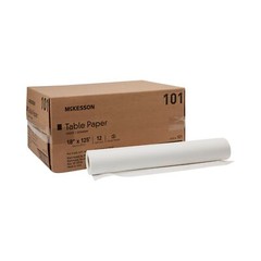 McKesson Medical Exam Table Paper Premium White Crepe 18in x 125ft 12 Rolls