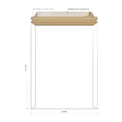 300 – 12.75″ x 15″ White Rigid Stay Flats Self-Seal Cardboard Envelope Mailers