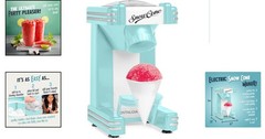 Compact Retro Shaved Ice Maker – Ice Treats in Minutes, No Assembly Required