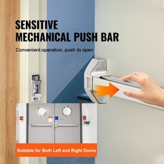 VEVOR Push Bar Door Locks Stainless Steel Panic Bars for Exit Doors with Lever